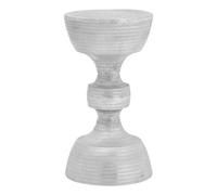 Orsina Luxe Design Large Aluminium Stool, Hourglass Shape Stool For Bedroom, Distinctive Luxury Stool For Kitchen