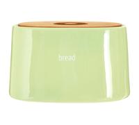 Orsina Luxe Green Ceramic Bread Bin, Tapered Bread Box with Bamboo Lid, Large Bread Storage Container For Loaves Orsina Green