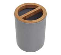 Orsina Luxe Grey Toothbrush Holder With Divider, Sustainable Toothbrush Cup, Eco-Friendly Toothbrush Holder Set