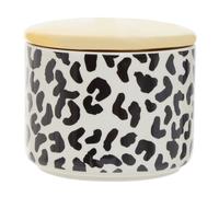 Orsina Luxe Handcrafted Small Stoneware Canister, Minimalist Storage Jar With Silicone Seal, Food Storage Container in White Orsina White