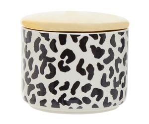 Orsina Luxe Handcrafted Small Stoneware Canister, Minimalist Storage Jar With Silicone Seal, Food Storage Container in White Orsina White