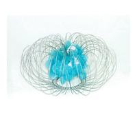 Premier Housewares Silver Wire Blue Table Lamp