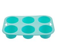 Orsina Luxe Pastel Blue 6-Cup Silicone Muffin Mould, Food-Grade Silicone Mould, Ideal for Baking Delicious Cupcakes in Green Orsina Green