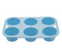 Orsina Luxe Pastel Blue 6-Cup Silicone Muffin Mould, Food-Grade Silicone Mould, Ideal for Baking Delicious Cupcakes Orsina Blue