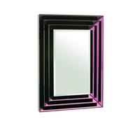 Carlotta Purple Mirrored Bevelled Frame Mirror Premier Housewares Purple One Size