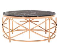 Orsina Luxurious Black Marble Coffee Table, Marble Top Display Coffee Table For Livingroom, Decorative Table