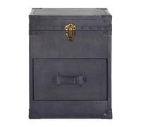 Orsina Luxurious Blue Leather Storage Chest, Soft Blue Leather Storage Chest With Lid, Stylish Stud Detail Chest