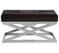 Orsina Luxurious Cross Base Bench, Comfortable Garden Bench For Outdoor, Contemporary Modern Bench For Bedroom