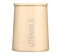 Madison Stainless Steel Utensils Holder Cream Enamel Conical Kitchen Organiser