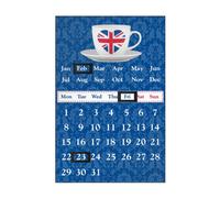 Orsina Magnetic Calendar, Bold British Flag Design With Movable Date Tiles, Reusable And Easy-To-Update Planner