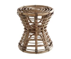 Orsina Maka Grey Woven Rattan Bar Stool