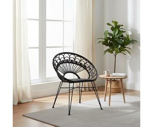 Orsina Manado Natural Rattan Chair in Black Orsina Black