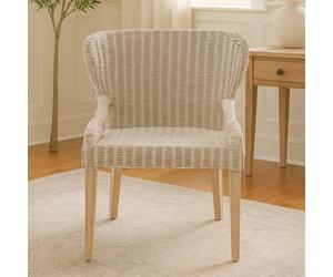 Orsina Manado Natural Wicker Wingback Accent Chair