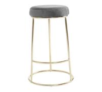 Orsina Manhattan Grey Velvet Bar Stool
