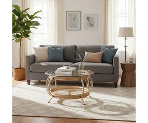 Orsina Mantis Champagne Gold Finish Coffee Table