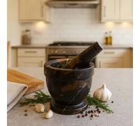Orsina Marble Mortar & Pestle in Black Orsina Black