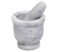 Mortar and Pestle White Marble Crush & Grind Herbs Spices New
