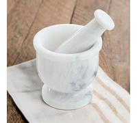 Orsina Marble Mortar & Pestle in White Orsina White