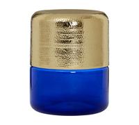 Orsina Margot Blue Glass And Gold Side Table.