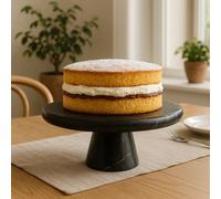 Orsina Marmore Black & Gold Marble Cake Stand Orsina Black