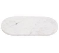 Orsina Marmore Oblong White Marble Serving Tray Orsina White