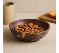 Orsina Marmore Red & White Veined Marble Bowl Orsina Multicolor