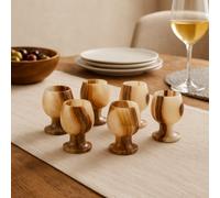 Orsina Marmore Set Of Six Onyx Shot Or Liqueur Glasses