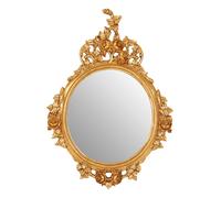 Orsina Marseille Gold Finish Round Wall Mirror Orsina Gold