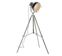 Orsina Matt Black Floor Lamp With Adjustable Tripod Legs, Standing Lamp With Chrome Screws, Tall Floor Light