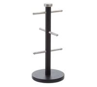 Orsina Matte Black 6 Cup Mug Tree, Sleek Metal Stand For Organising And Displaying Mugs, Durable Design