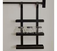 Orsina Matte Black Three Level Hanging Rack, Wall Mounted Storage Rack With Tiered Design, Durable Metal Frame Orsina Black