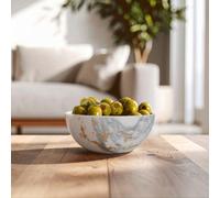 Orsina Matte Porcelain Snack Bowl With Gold-Toned Rim,serving Dish,multipurpose Mixing, Plating & Portioning Bowl