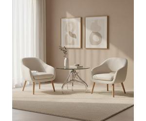 Orsina Maxi Crank Mechanism Metal And Glass Table