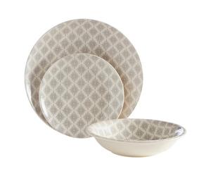 Orsina Maya Grey And White 12 Pc Dinner Set