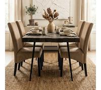 Orsina Medan Mink Cotton Velvet Dining Chair