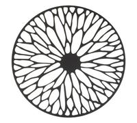 Orsina Medium Black Floral Metal Wall Art, Modern Artwork For Contemporary Homes, Metal Wall Decor, Flower Artwork