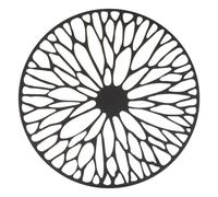 Orsina Medium Black Floral Metal Wall Art, Modern Artwork For Contemporary Homes, Metal Wall Decor, Flower Artwork Orsina Black