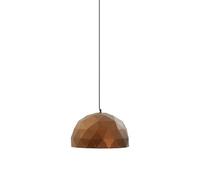Orsina Medium Coffee Dome Pendant Light, Metallic Coffee Shade With Gold Interior, Geometric Ceiling Light