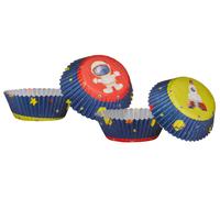 Orsina Medium Cupcake Paper Holders, 60 Greaseproof Dessert Cups, Space Theme Baking Cups, Kids Party Muffin Cases Orsina Multicolor