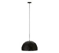 Orsina Medium Dome Pendant Light, Black & Copper Ceiling Light For Kitchen & Dining, Geometric Steel Hanging Lamp