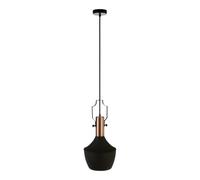 Orsina Medium Pendant Light In Black And Copper, Contemporary Hanging Ceiling Light, Industrial Pendant Lighting