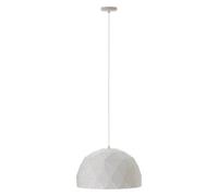 Orsina Medium White Dome Pendant Light, Geometric White Steel Ceiling Light With Clean Finish, Hanging Pendant Lamp