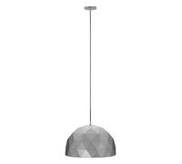 Orsina Medium White Dome Pendant Light, Geometric White Steel Ceiling Light With Clean Finish, Hanging Pendant Lamp in Silver Orsina Silver