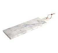 Orsina Medium White Marble Paddle Chopping & Serving Board, Durable Natural Stone Board Orsina White