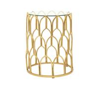 Merlin Gold Leaf Side Table - Gold