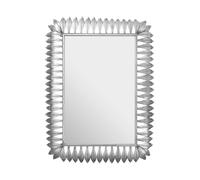 Merlin Leaf Frame Wall Mirror Premier Housewares Silver One Size