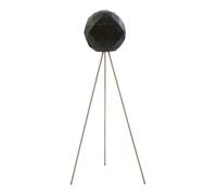 Orsina Metallic Silver Finish Floor Lamp, Gold Inner Shade With Geometric Steel Design, Tripod Standing Lamp in Black Orsina Black