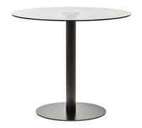 Orsina Metropolitan Round Matt Black Dining Table, Minimalist Small Dining Table, Sturdy Kitchen Table For Dinner