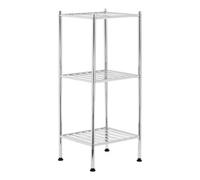 Orsina Micah 3 Tier Chrome Shelf Unit With Rubber Feet