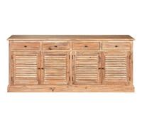 Orsina Mid Century 4 Drawers Whitewash Sideboard, Stylish Burnt Finish Sideboard, Perfectly Sized Sideboard